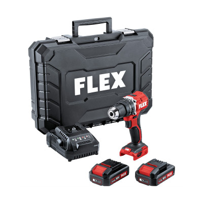 Flex bezvadu trieciena draiveru komplekts PD 2G 18.0 EC LD 2.5 (2 x 2.5 Ah + lādētājs)