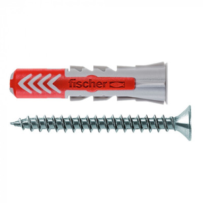 Fischer plastmasas dībeļi ar skrūvēm DUOPOWER 6x30 S, 50 gab