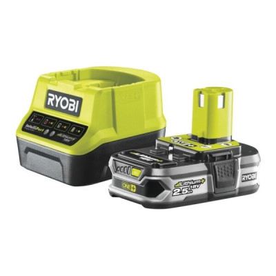 Ryobi akumulatora un lādētāja komplekts, RC18120-125, 18V ONE+, 2,5 Ah
