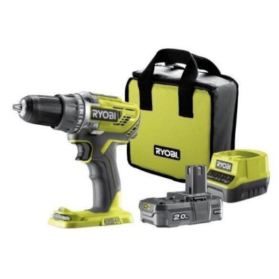 Ryobi bezvadu skrūvgriezis R18DD3-120S, 18 V (ar akumulatoru, lādētāju un transportēšanas somu)