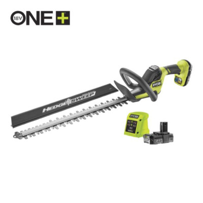 Ryobi bezvadu dzīvžoga šķēres RY18HT50A-120, 18V, 50 cm (ar 2,0 Ah akumulatoru un lādētāju)