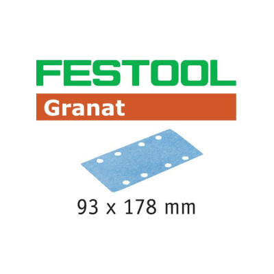 Festool slīppapīrs Granat STF 93x178/8 P60 GR (50 gab.)