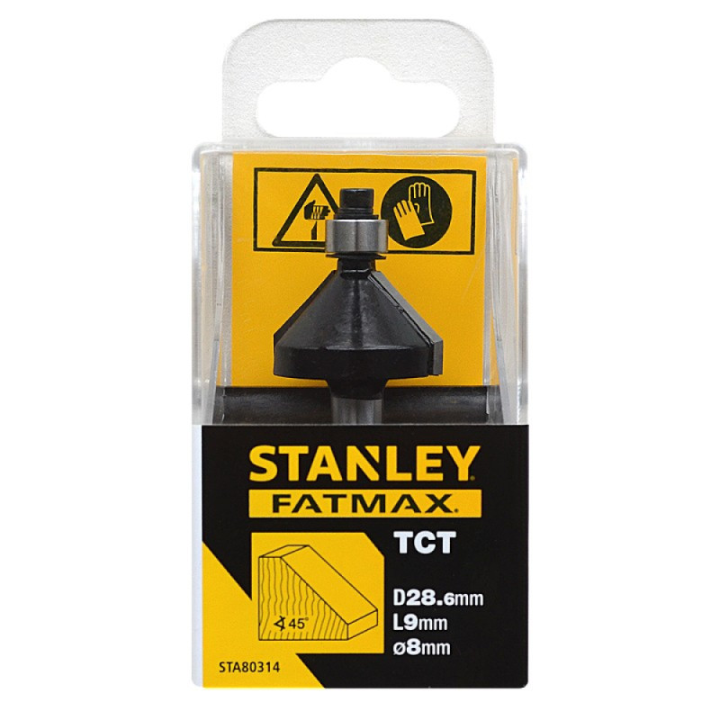 Bit, Router TCT Chamfering 45 28.6X9mm Bit, Router TCT Chamfering 45 28.6X9mm