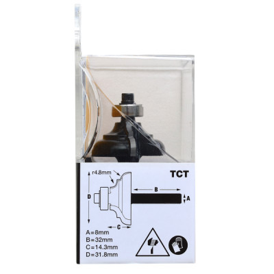 Bit, Router TCT, Ogee, R4.8x31.8mm Bit, Router TCT, Ogee, R4.8x31.8mm