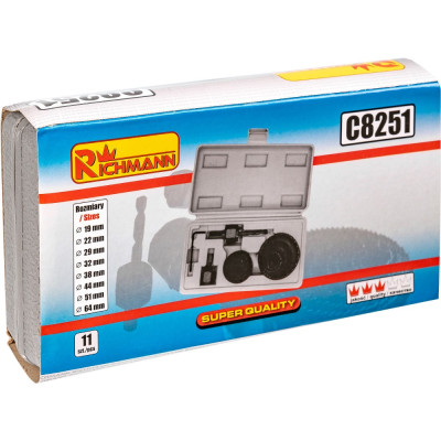 Drill crown kit 11 pcs. Drill crown kit 11 pcs.