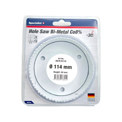 Hole saw SPECIALIST+ Bi-Metal 114 mm Hole saw SPECIALIST+ Bi-Metal 114 mm