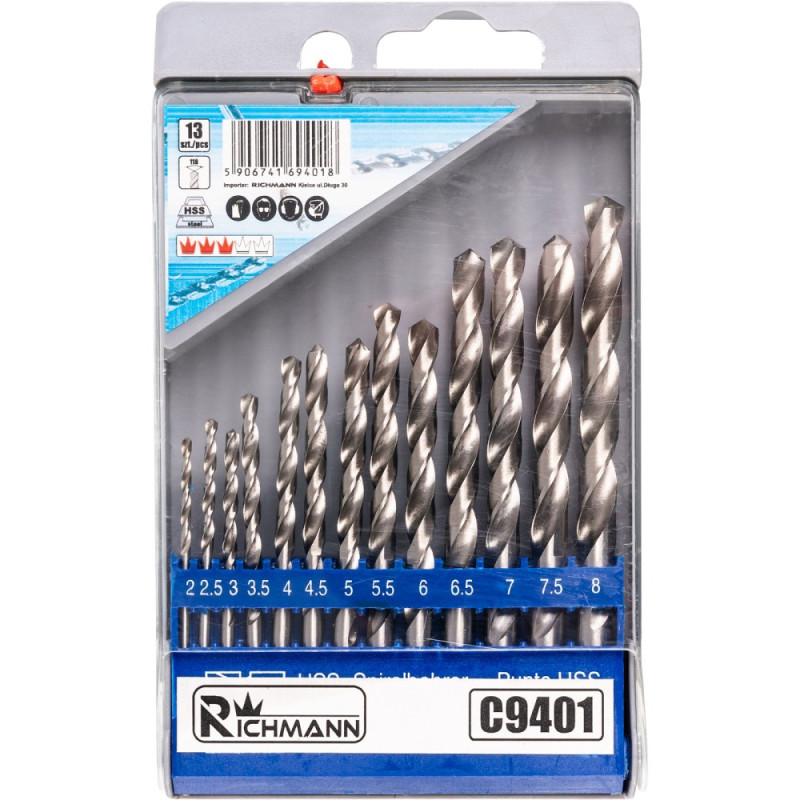 Metal drill 2-8mm. 13pcs Metal drill 2-8mm. 13pcs