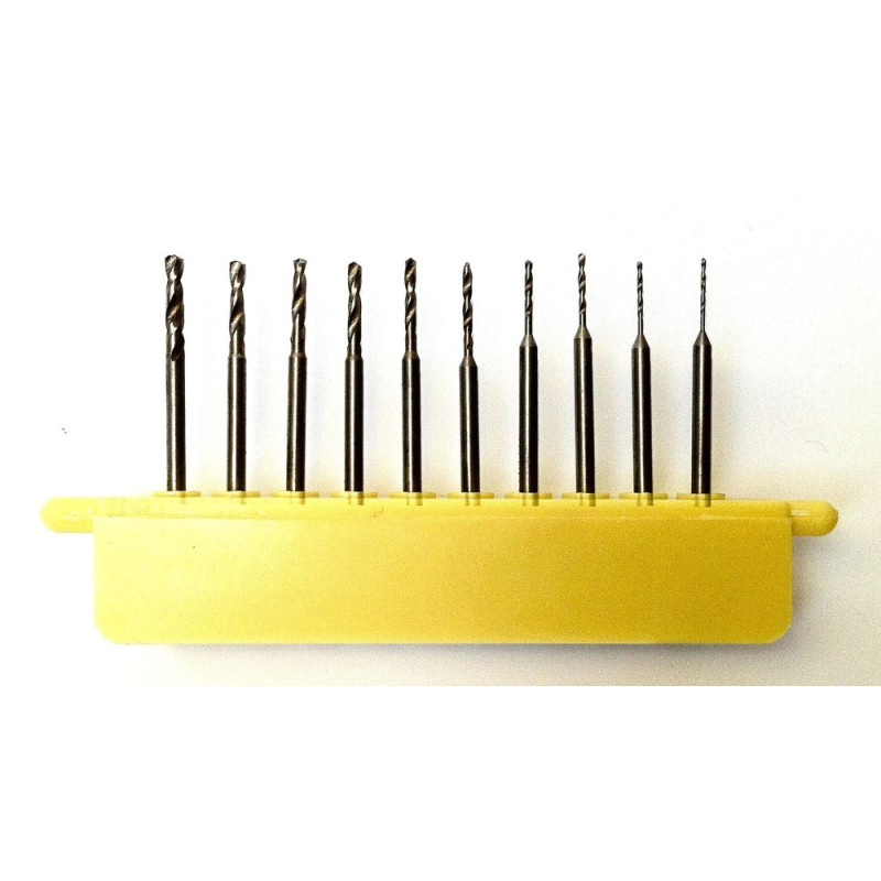Mini drills: 0,6-2,3 mm 10 pcs Mini drills: 0,6-2,3 mm 10 pcs