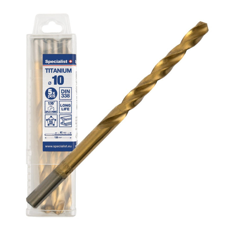 Specialist+ Titan drill bit 10 mm 5pcs Specialist+ Titan drill bit 10 mm 5pcs
