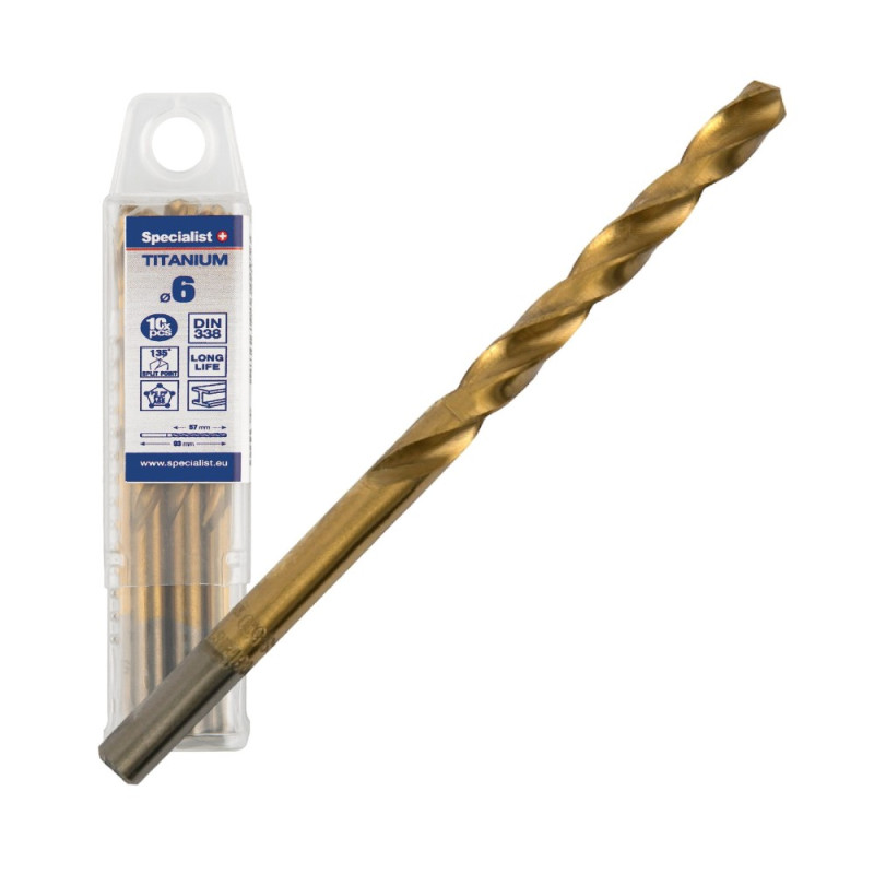 Specialist+ Titan drill bit 6 mm 10pcs Specialist+ Titan drill bit 6 mm 10pcs