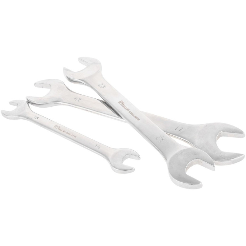 Double open end spanners, fully polished Double open end spanners, fully polished
