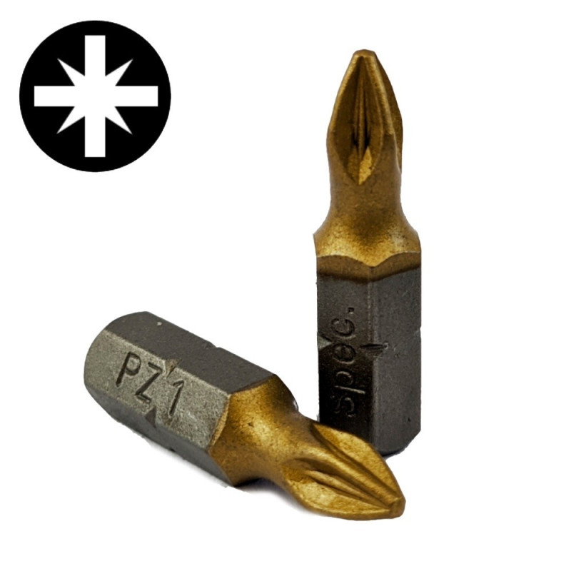 Screwdriver bits TITANIUM PZ1 Screwdriver bits TITANIUM PZ1