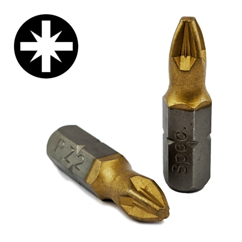 Screwdriver bits TITANIUM PZ2 Screwdriver bits TITANIUM PZ2