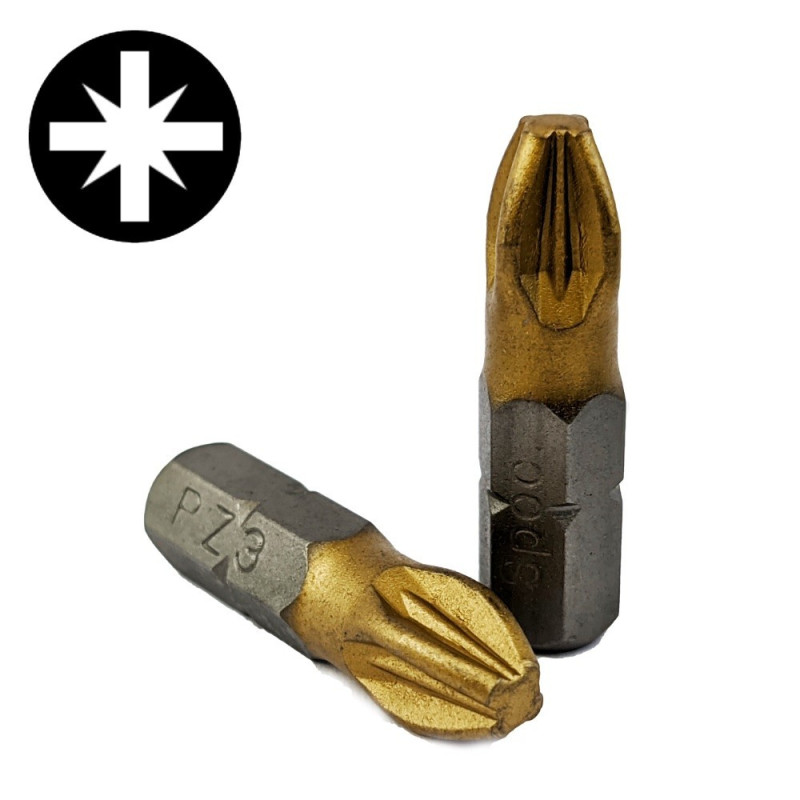 Screwdriver bits TITANIUM PZ3 Screwdriver bits TITANIUM PZ3