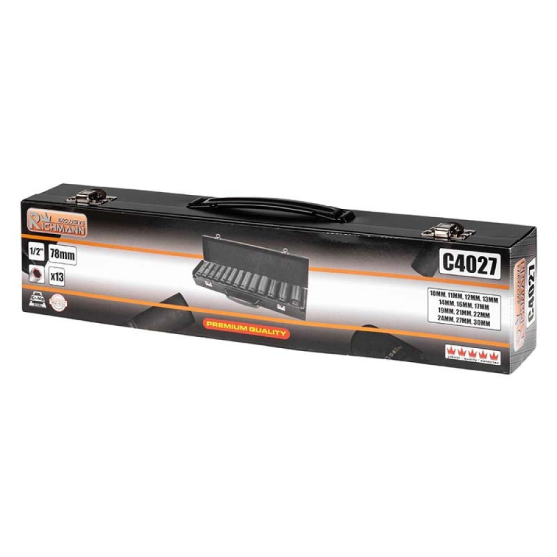 Set of impact sockets C4027, 13 pcs. Set of impact sockets C4027, 13 pcs.