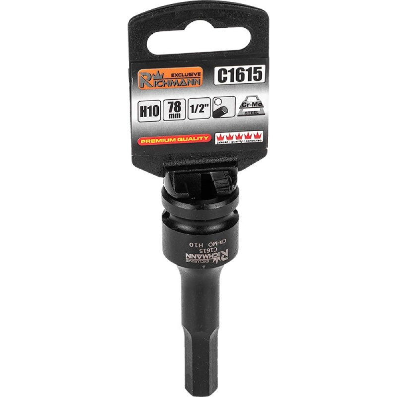 SINGLE IMPACT HEX SOCKET 1/2' H14x78MM SINGLE IMPACT HEX SOCKET 1/2' H14x78MM