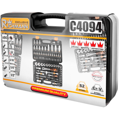 Socket set. Bits s2 steel, 94 pcs Socket set. Bits s2 steel, 94 pcs