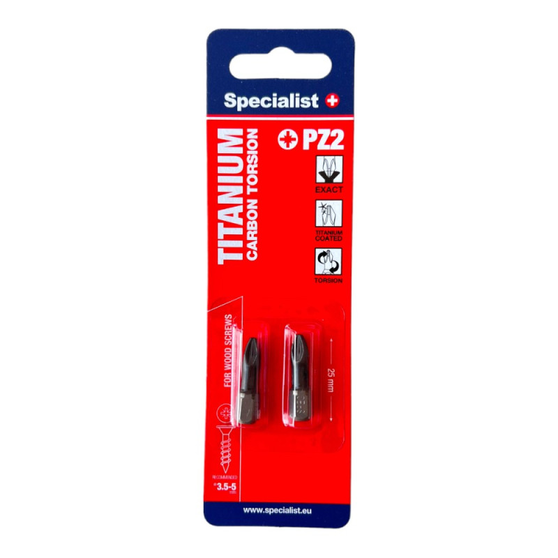 Specialist+ TITAN CARBON PZ2 25 mm. 2 pcs. Specialist+ TITAN CARBON PZ2 25 mm. 2 pcs.