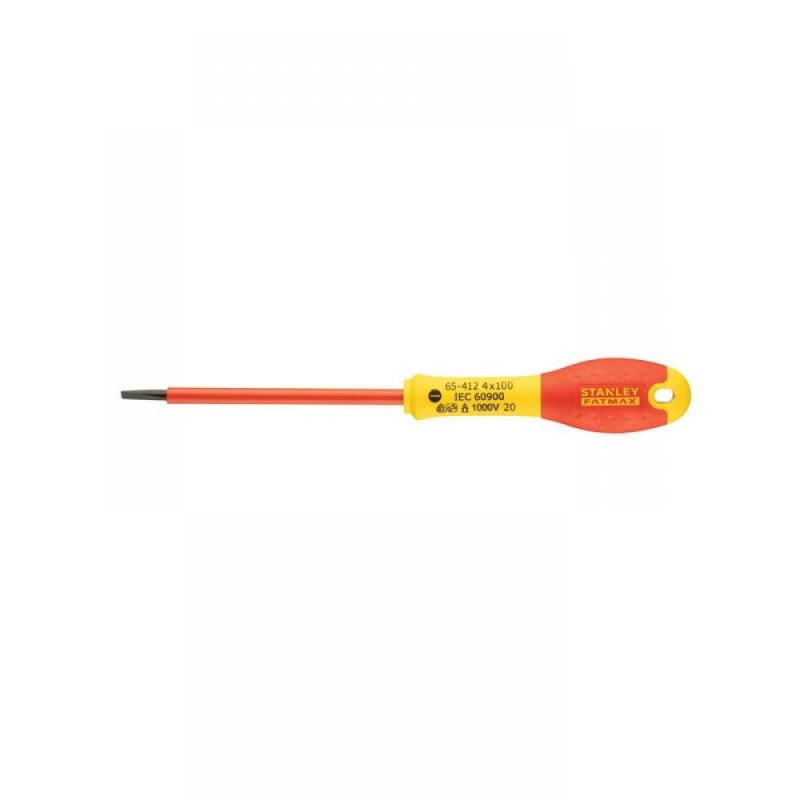 Stanley Fatmax Insulated Screwdriver VDE 4x100 mm, 1000V Stanley Fatmax Insulated Screwdriver VDE 4x100 mm, 1000V