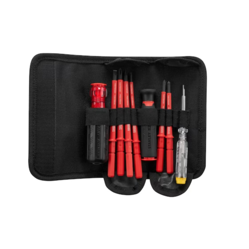 Stanley Fatmax VDE Insulated Screwdriver set 10 pcs. pouch, 1000V Stanley Fatmax VDE Insulated Screwdriver set 10 pcs. pouch, 1000V