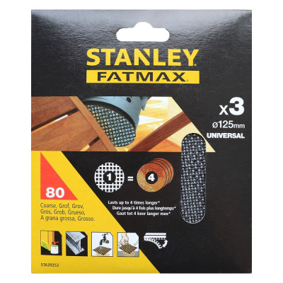 3x 240g Disc, ROS 125mm Velcro 3x 240g Disc, ROS 125mm Velcro