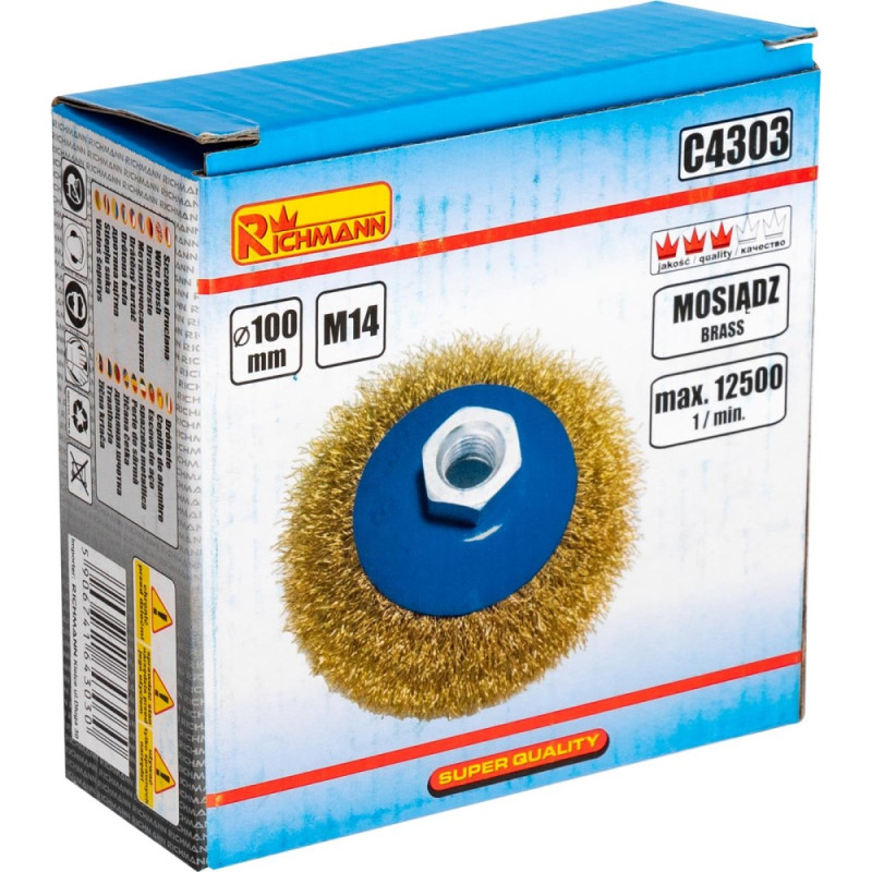 BEVEL BRUSH - CRIMPED WIRE 100MM BEVEL BRUSH - CRIMPED WIRE 100MM