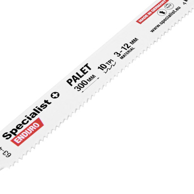 Bi-Metal Reciprocating Saw Blade for pallets „Specialist+" 300 mm 10TPI Bi-Metal Reciprocating Saw Blade for pallets „Specialist+" 300 mm 10TPI