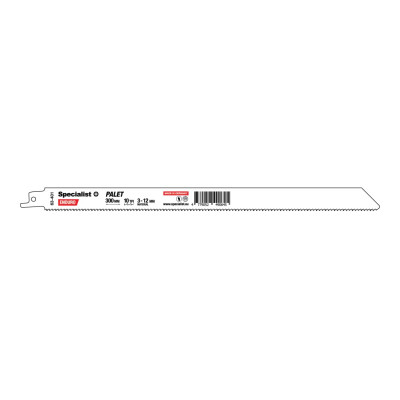 Bi-Metal Reciprocating Saw Blade for pallets „Specialist+" 300 mm 10TPI Bi-Metal Reciprocating Saw Blade for pallets „Specialist+" 300 mm 10TPI