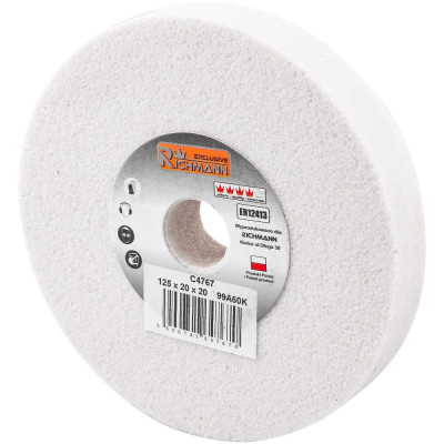 CERAMIC GRINDING WHEEL 125 x 20 x 20 WHITE 99A60K CERAMIC GRINDING WHEEL 125 x 20 x 20 WHITE 99A60K