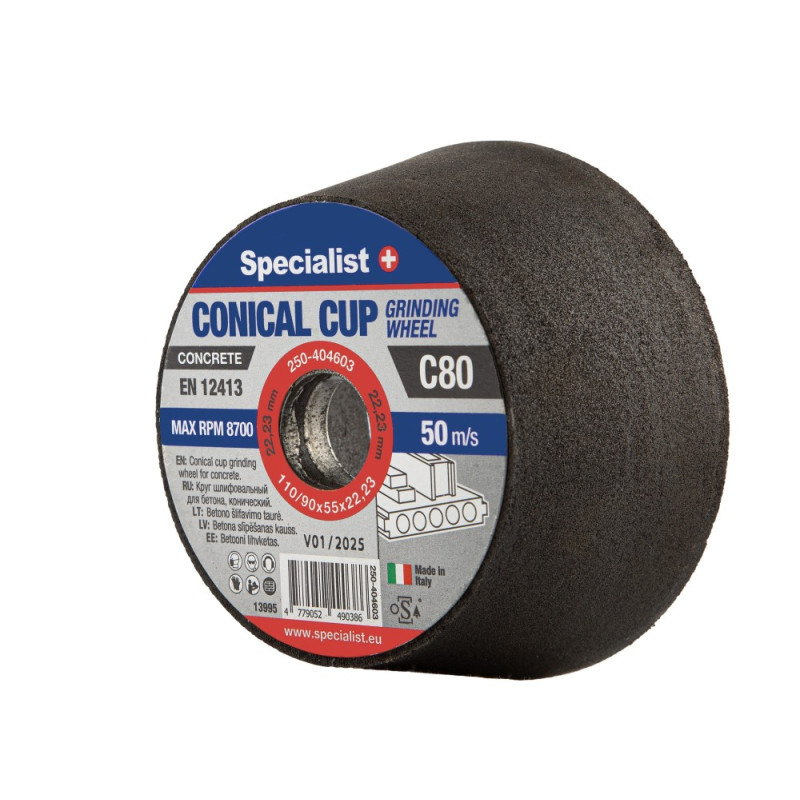 Conical cup grinding wheels 110/90X55X22,23 2C80PB Conical cup grinding wheels 110/90X55X22,23 2C80PB