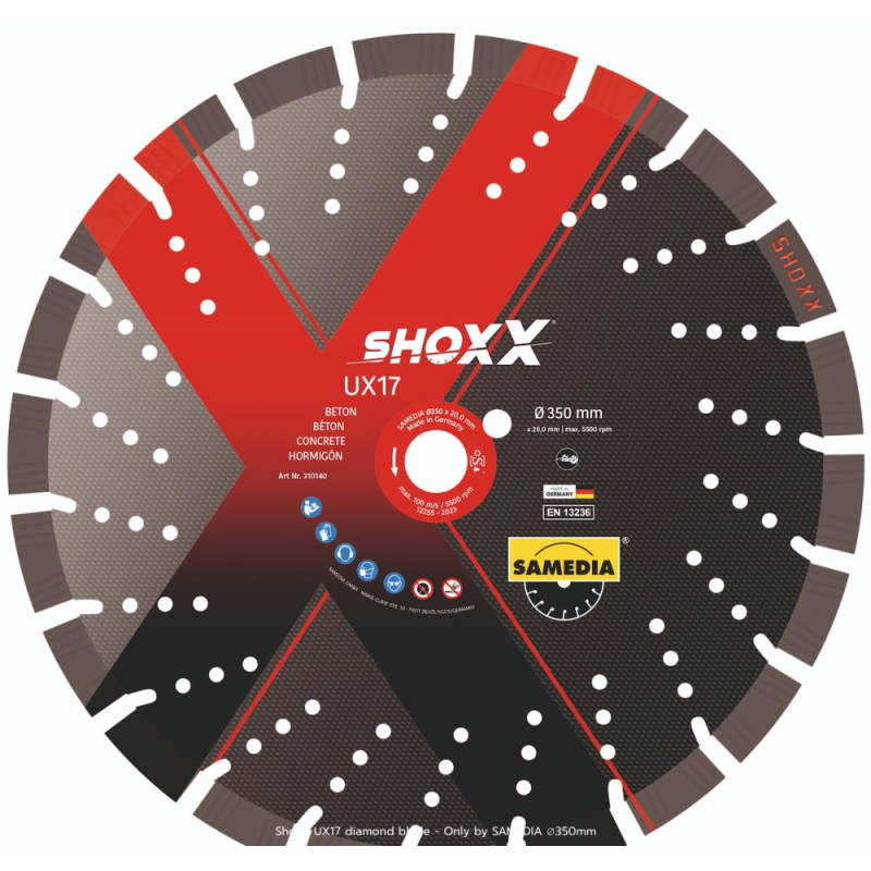DIAMOND BLADE SAMEDIA UX 17 400x20 MM DIAMOND BLADE SAMEDIA UX 17 400x20 MM