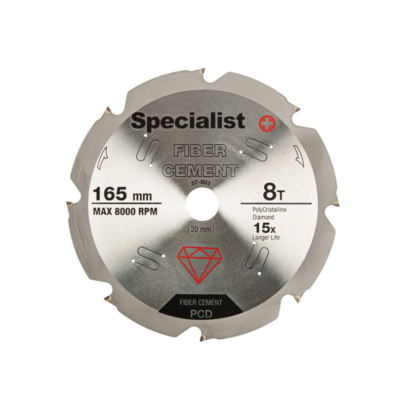 Fiber cement blade specialist 165mm 8T Fiber cement blade specialist 165mm 8T