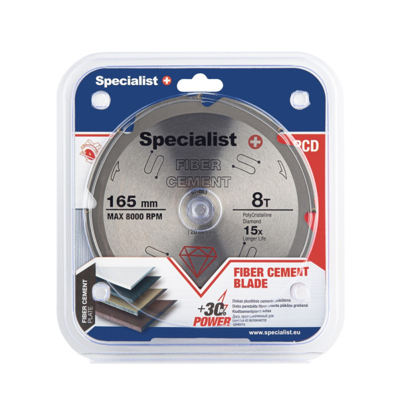 Fiber cement blade specialist 165mm 8T Fiber cement blade specialist 165mm 8T
