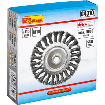 Flat twisted wire brush 115 x 22,2 mm. Richmann Flat twisted wire brush 115 x 22,2 mm. Richmann