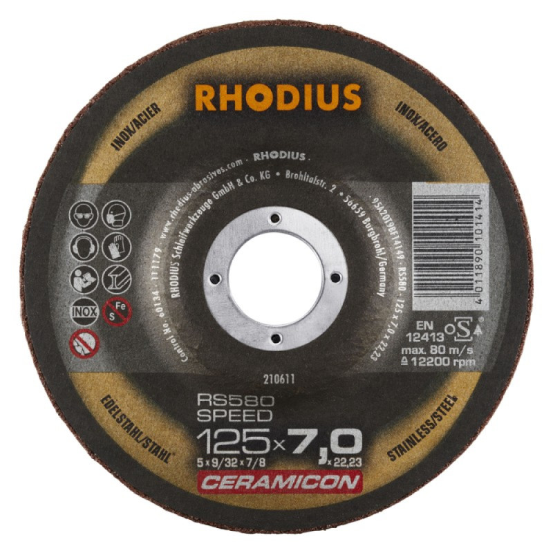 Grinding discs 125x7x22,23 RS580 Grinding discs 125x7x22,23 RS580