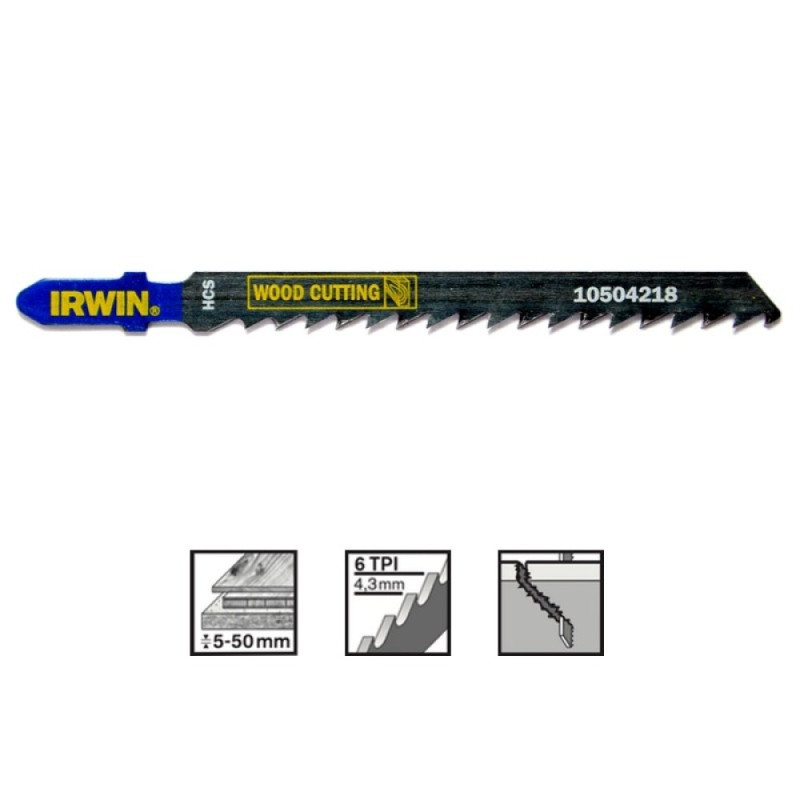 IRWIN Jig saw blades, 5 PK T144D IRWIN Jig saw blades, 5 PK T144D