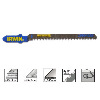 IRWIN Jig saw blades, 5PK T101AO IRWIN Jig saw blades, 5PK T101AO