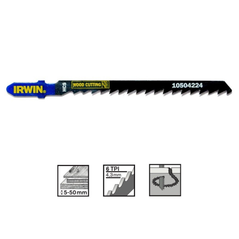 IRWIN Jig saw blades, 5PK T244D IRWIN Jig saw blades, 5PK T244D