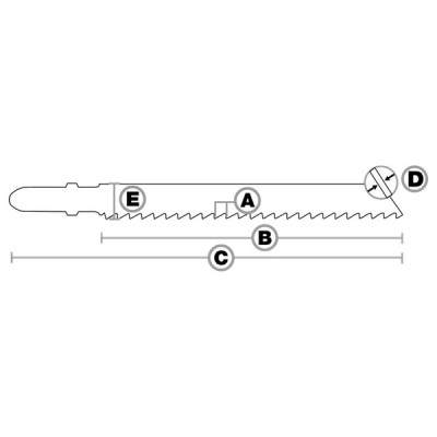 Jig saw blade 4222 (T101D) 2pcs Jig saw blade 4222 (T101D) 2pcs