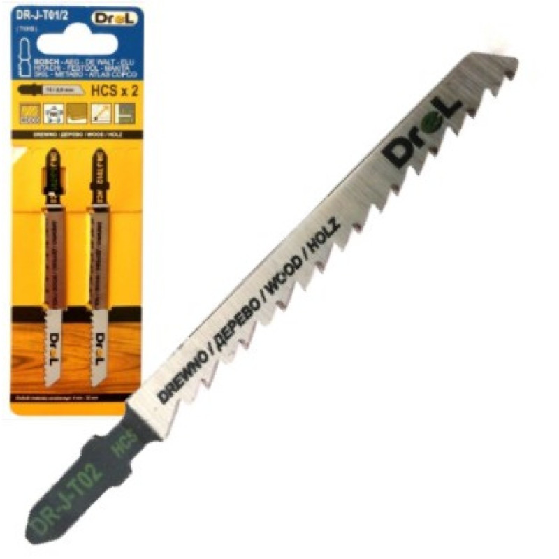 T-type jigsaw blades: 4,0 x 100 mm 2 pc T-type jigsaw blades: 4,0 x 100 mm 2 pc