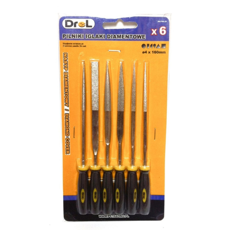 Diamond needle rasps 160 mm. 6 psc Diamond needle rasps 160 mm. 6 psc