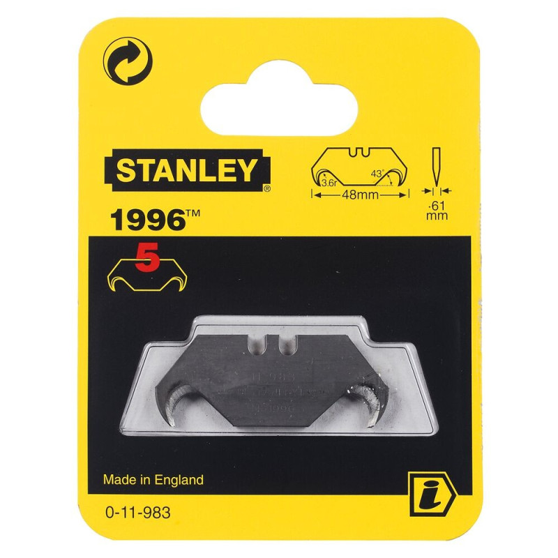 STANLEY hook blades 1996, 5 PCS STANLEY hook blades 1996, 5 PCS
