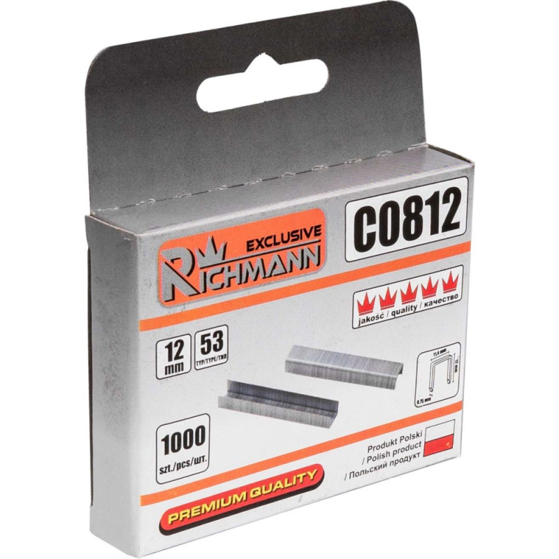 Type 53 staples, 12mm. 1000 pcs, Corona Type 53 staples, 12mm. 1000 pcs, Corona
