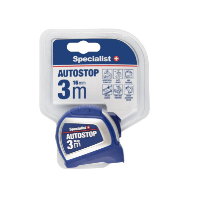 SPECIALIST+ AUTOSTOP MEASURING TAPE 3 M X 16 MM SPECIALIST+ AUTOSTOP MEASURING TAPE 3 M X 16 MM