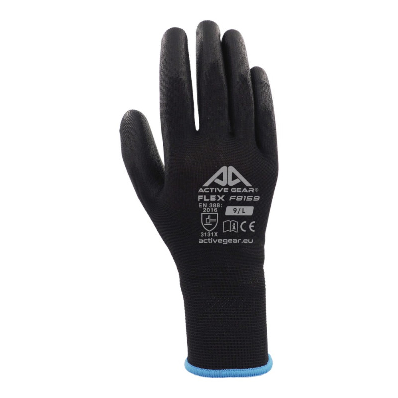 Black Polyurethane Gloves XL 12pcs. Black Polyurethane Gloves XL 12pcs.