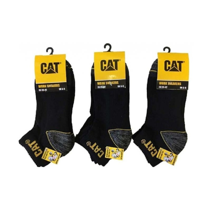 Men´s sneaker socks CAT black 43/46 3 pr Men´s sneaker socks CAT black 43/46 3 pr
