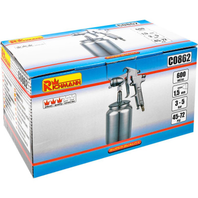 Spray gun 0,6l. 1,5mm. Spray gun 0,6l. 1,5mm.