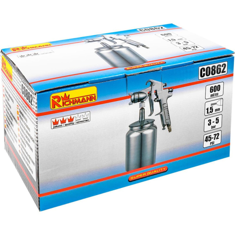 Spray gun 0,6l. 1,5mm. Spray gun 0,6l. 1,5mm.