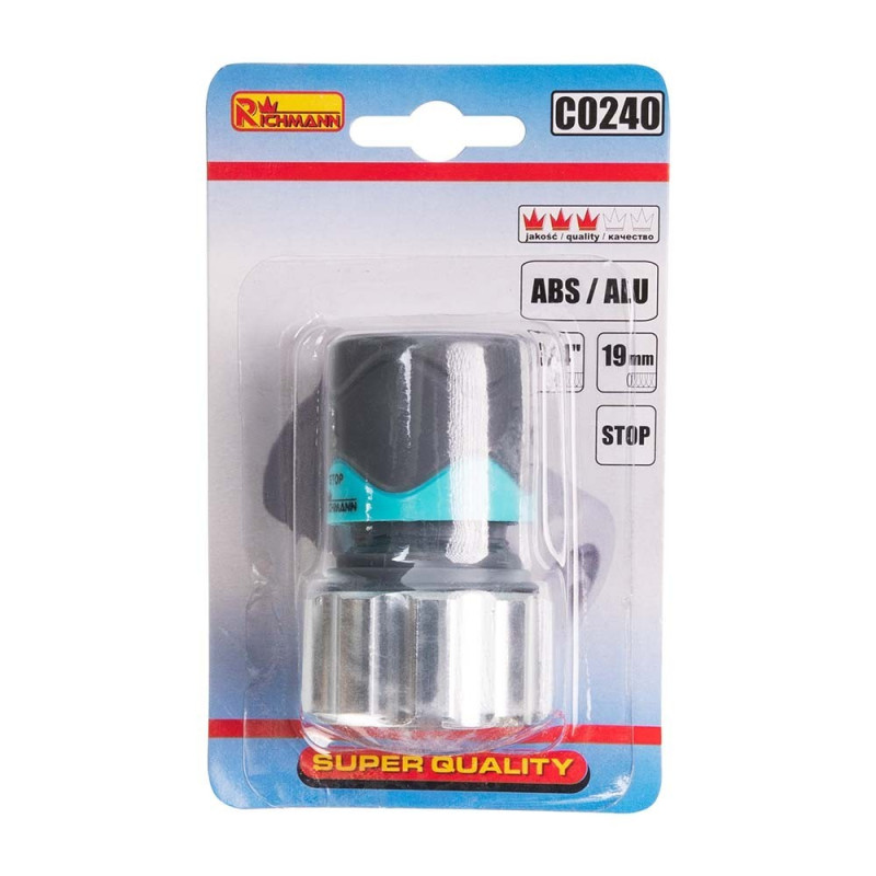 HOSE CONNECTOR waterstop 3/4' ALU/ABS HOSE CONNECTOR waterstop 3/4' ALU/ABS