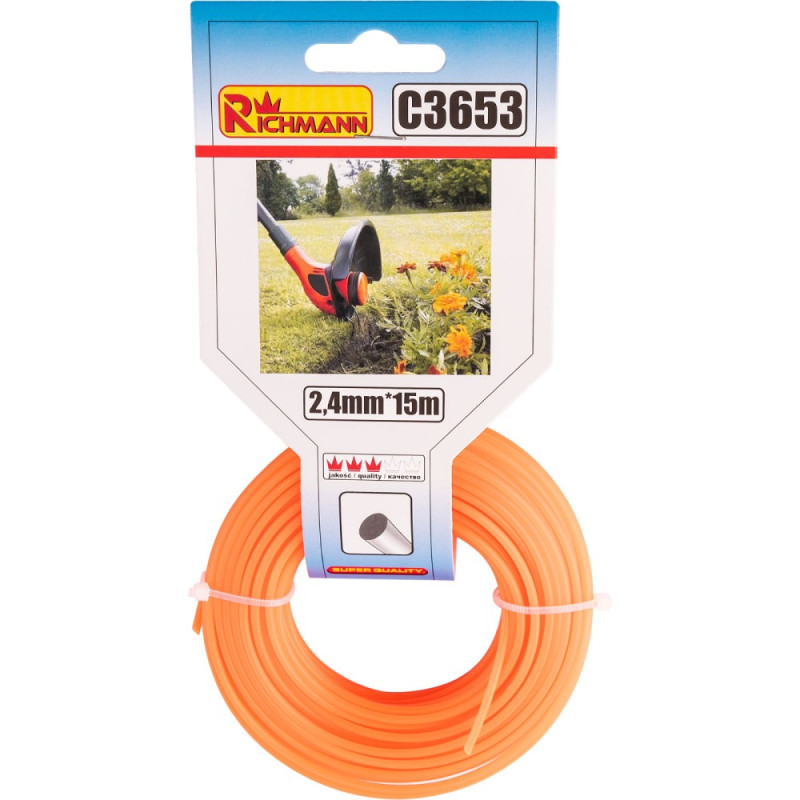 Line for mowers, 2,4 mm Line for mowers, 2,4 mm